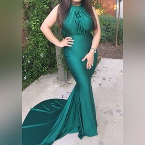 Worn once emerald green dress